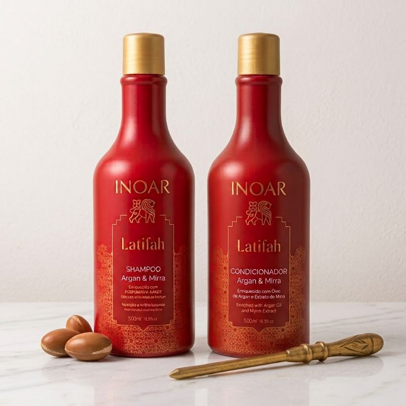 Inoar Latifah kit shampoo e condicionador 500ml | Shopee Brasil
