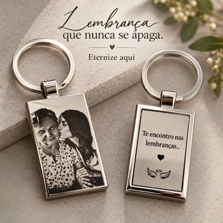 Chaveiro Personalizado com Foto e escrita – Eternize Lembranças