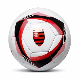 Bola de Futebol de time Nº 5 Costurada com Câmara – Treino e Lazer Vermelha e Preta