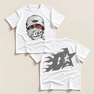 Camisa Camiseta Básica Streetwear Casual Com Estampa Bala Clava