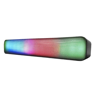 Caixa de som Soundbar Bluetooth Amplificada Para PC Gamer Notebook TV Com Led RGB FM