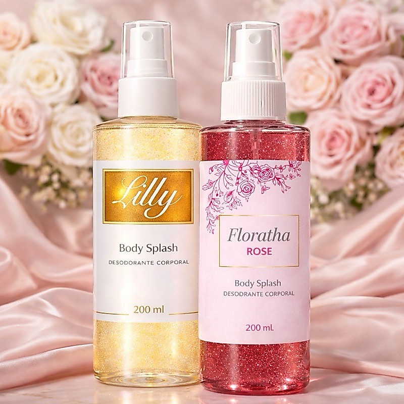 Body Splash Encanto Lily + Florata Rose Feminino 200ml.