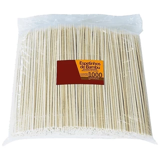 Espetos Palitos Bambu Churrasco 25cm Espetinho 1000 Unidades