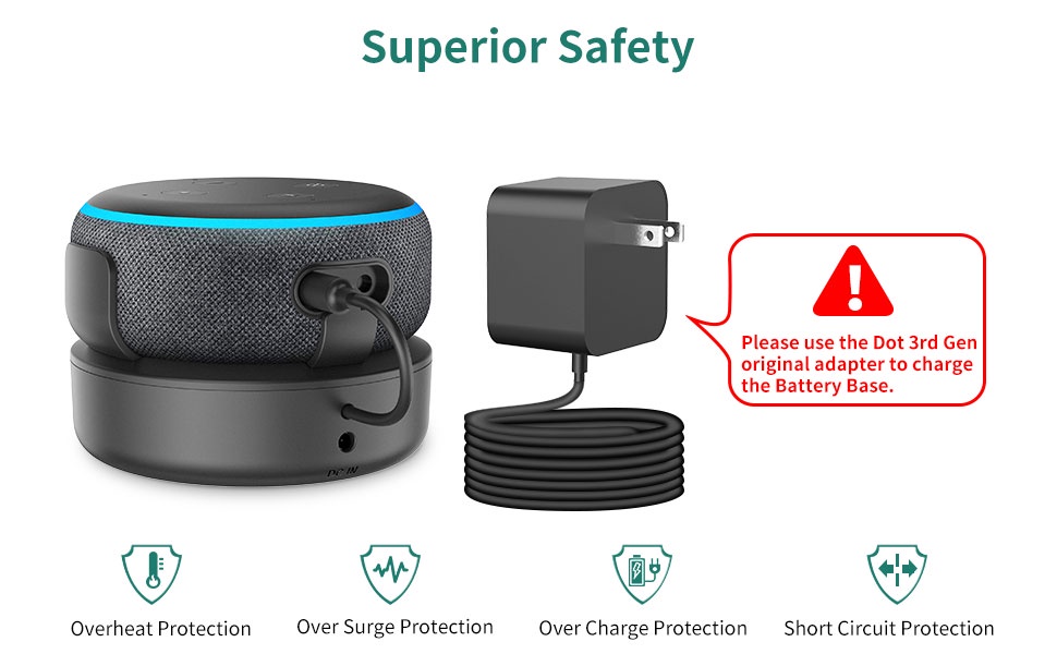 Bateria Para Alexa Alexa Echo Dot Tiene Bateria Base De Batería