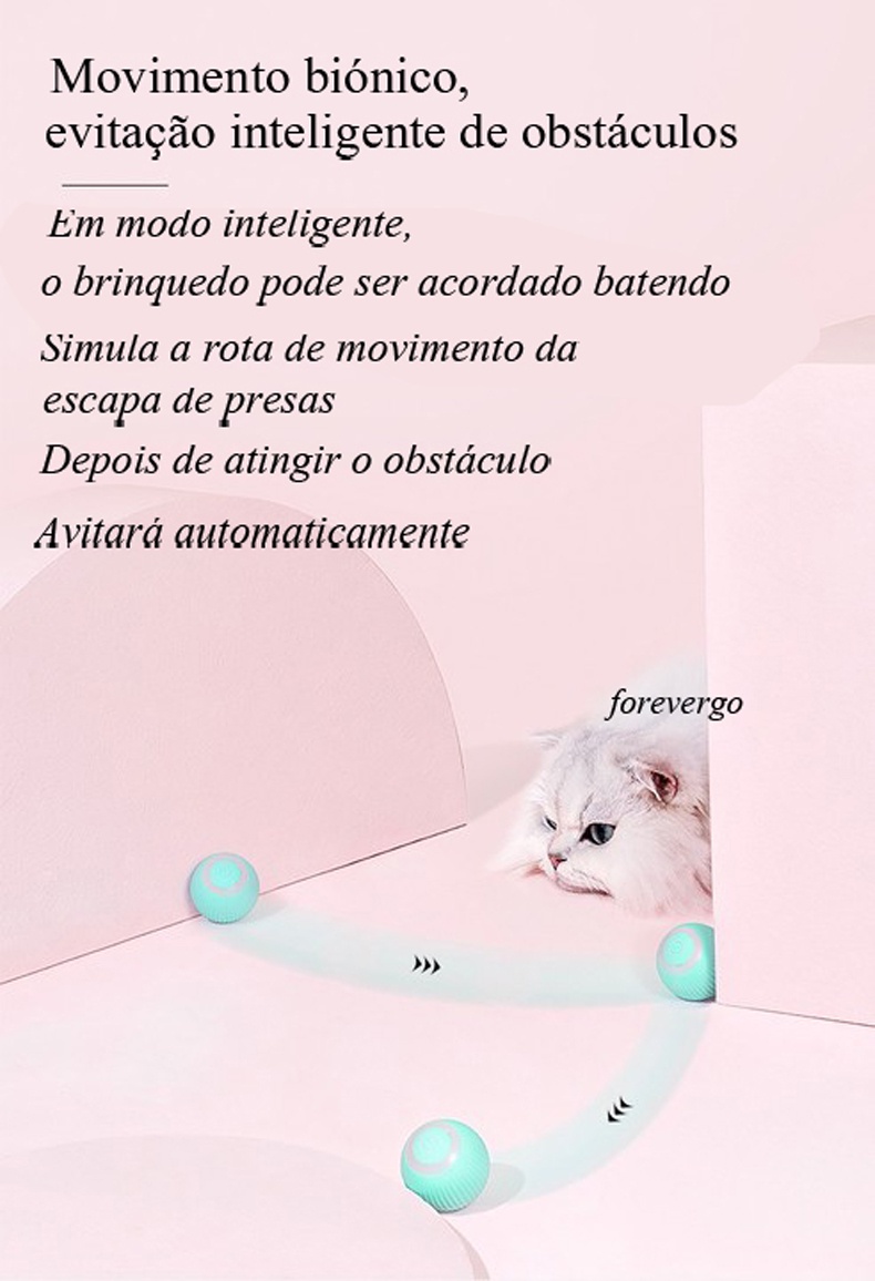 bola gato USB - bola 360 graus auto-rotativa - animal recarregável USB,  presente exercício entretenimento para gatos, gatinhos, brinquedos  elétricos para animais estimação Uwariloy