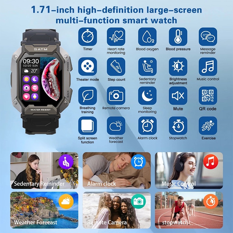 Relógio Smartwatch Masculino 2022 C20 IP68 5atm – Loja Pujante