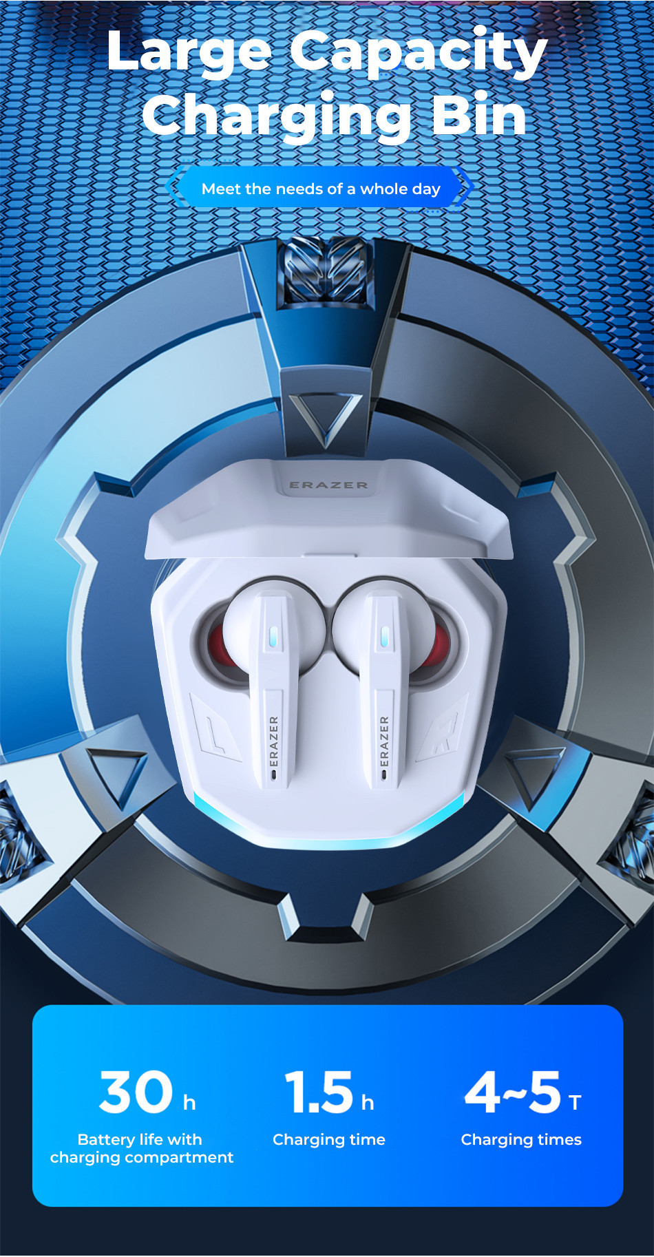 Erazer XT86 Pro Gaming Fone De Ouvido Bluetooth Sem Fio De Baixa ...