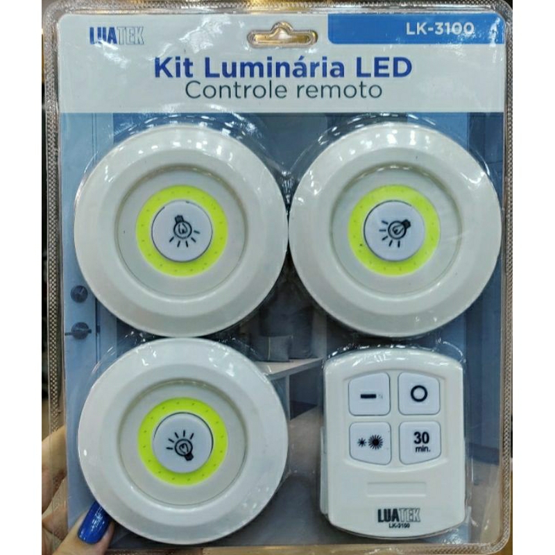 Kit Lampadas Spot Led Luminaria Controle Remoto Sem Fio Shopee Brasil