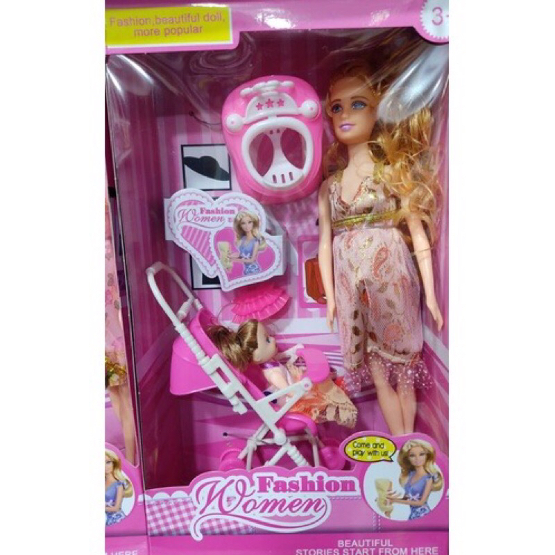 Boneca Grávida Casal Bebe Estilo Barbie Brinquedo de Menina CORES SORTIDAS  - ark toys - Boneca Barbie - Magazine Luiza