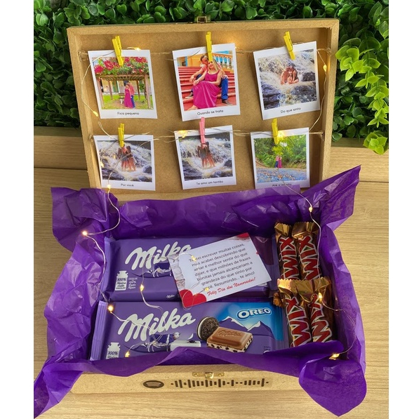 Cesta MDF com Milka | Presente Criativo e Personalizado