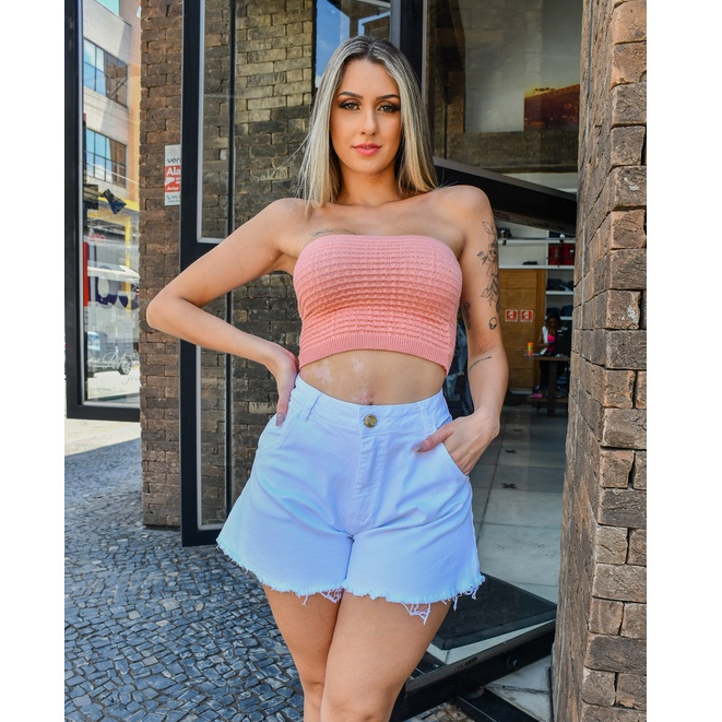 Shorts Jeans Feminino Godê - Verão, Moda Blogueira