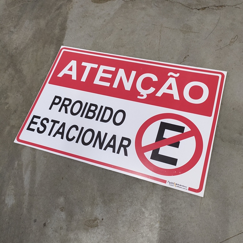 Placa Proibido Estacionar Shopee Brasil 