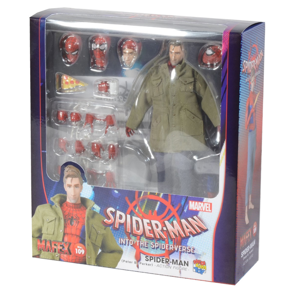 Boneco Spider-man Peter Parker Mafex #109 Original Spiderverse