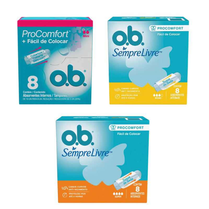 OB - Absorvente Interno  JnJ Brasil O.b é o Absorvente ideal para