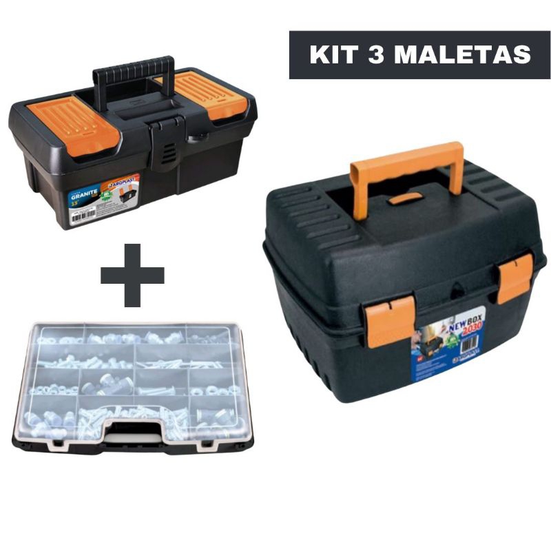 Kit 3 Maleta Caixa De Ferramentas Organizadora Multiuso Shopee Brasil