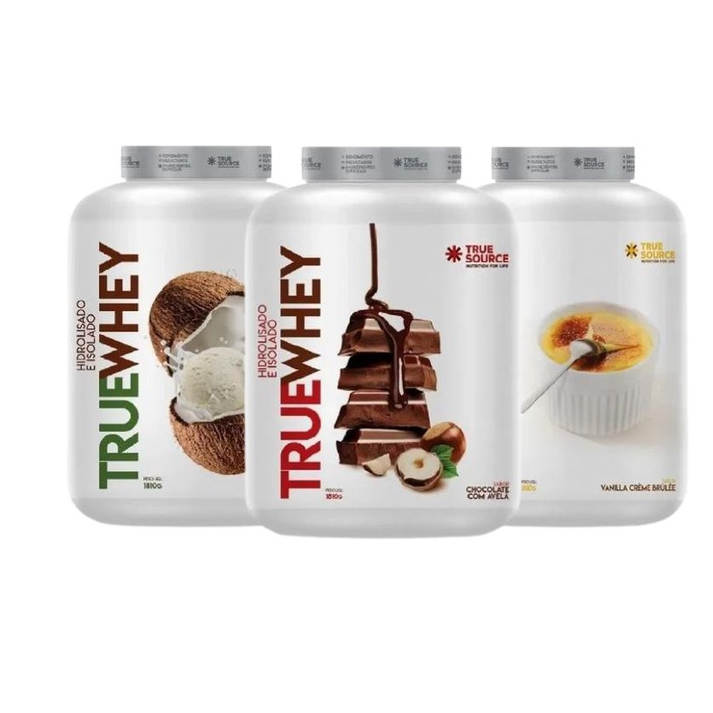 Whey True Source 2KG Gourmet Isolado e Hidrolisado Escolha o Sabor