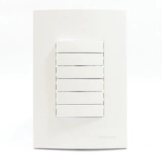 Conjunto 4x2 Interruptor 6 Teclas 4 Teclas Simples + 2 Teclas Paralelo Sleek Margirius