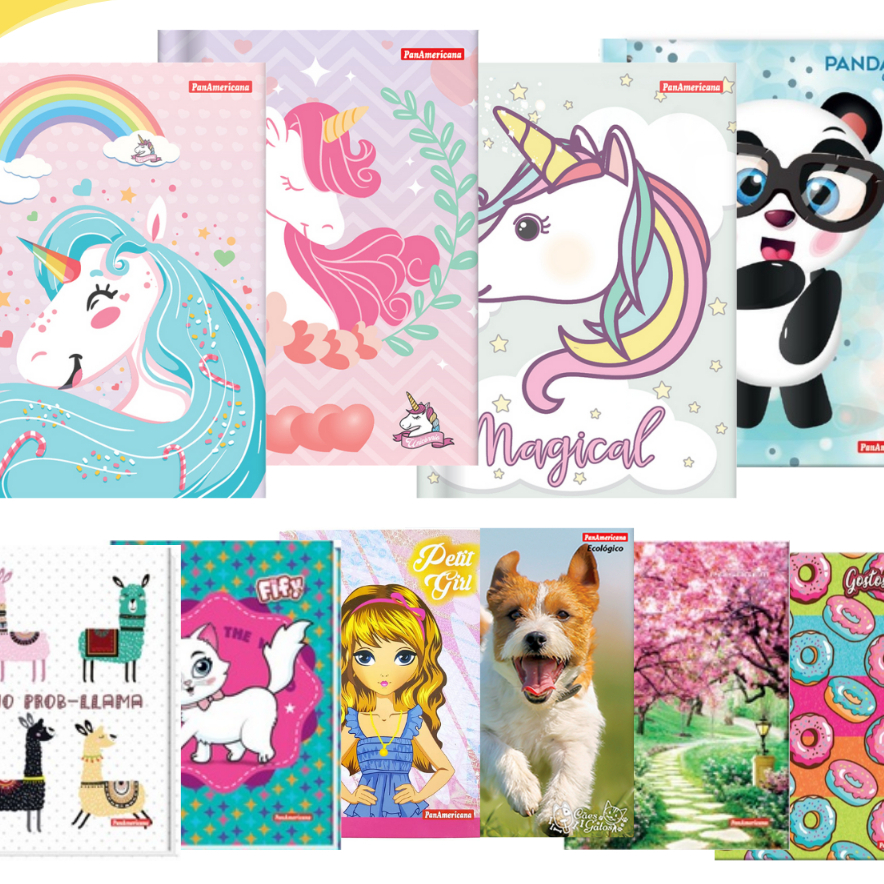 Kit 5 Caderno Escolar Infantil Brochura Espiral Menina 96 folhas Capa ...