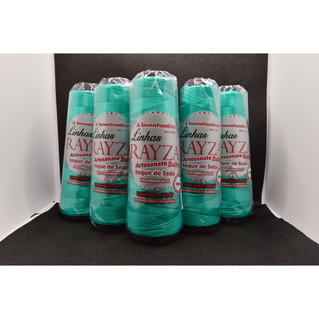 Linhas Rayza Artesanato Baby tex 144 98169 Verde Cabare | Shopee Brasil