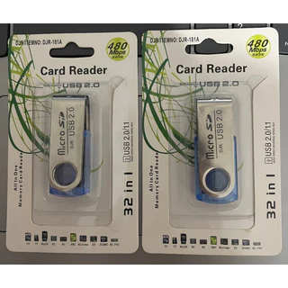 Leitor de Cartão de Memória Card Reader USB 2.0/1.1 - 480 Mbps Universal
