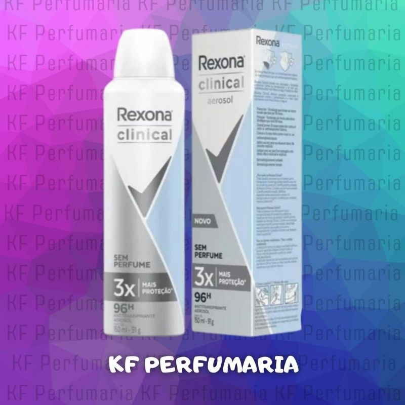 Desodorante Rexona Aerosol Clinical Sem Perfume 150 Ml – Mily Cosméticos