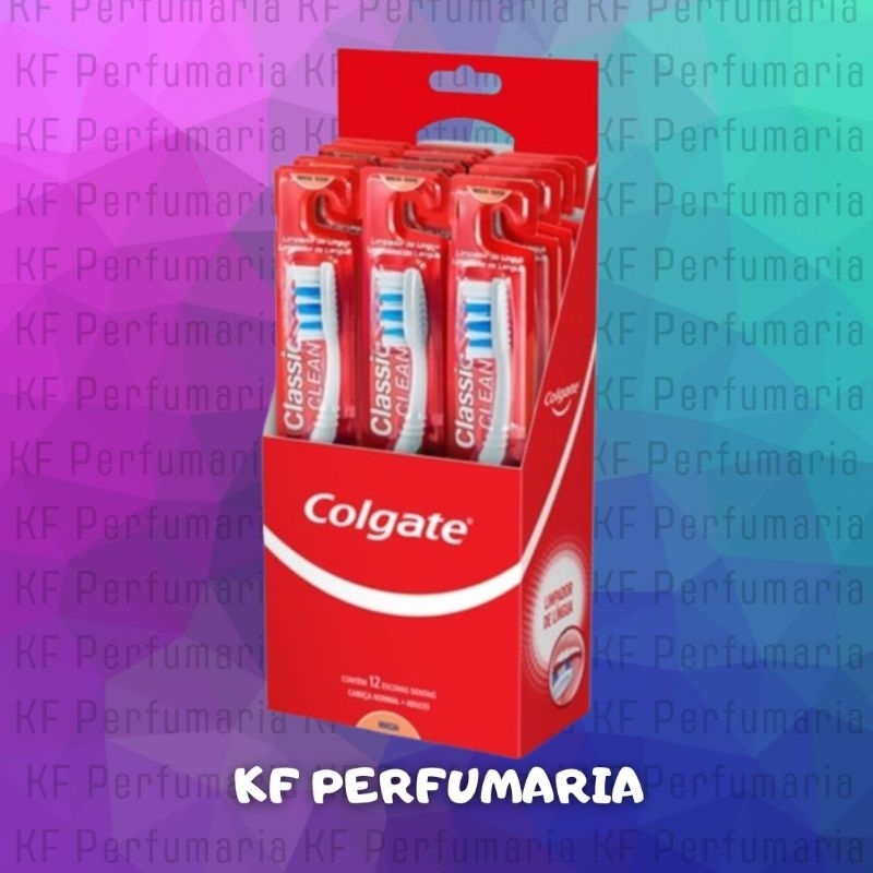 Escova Dental Colgate Classic Clean Macia C/12 unidades | Shopee Brasil