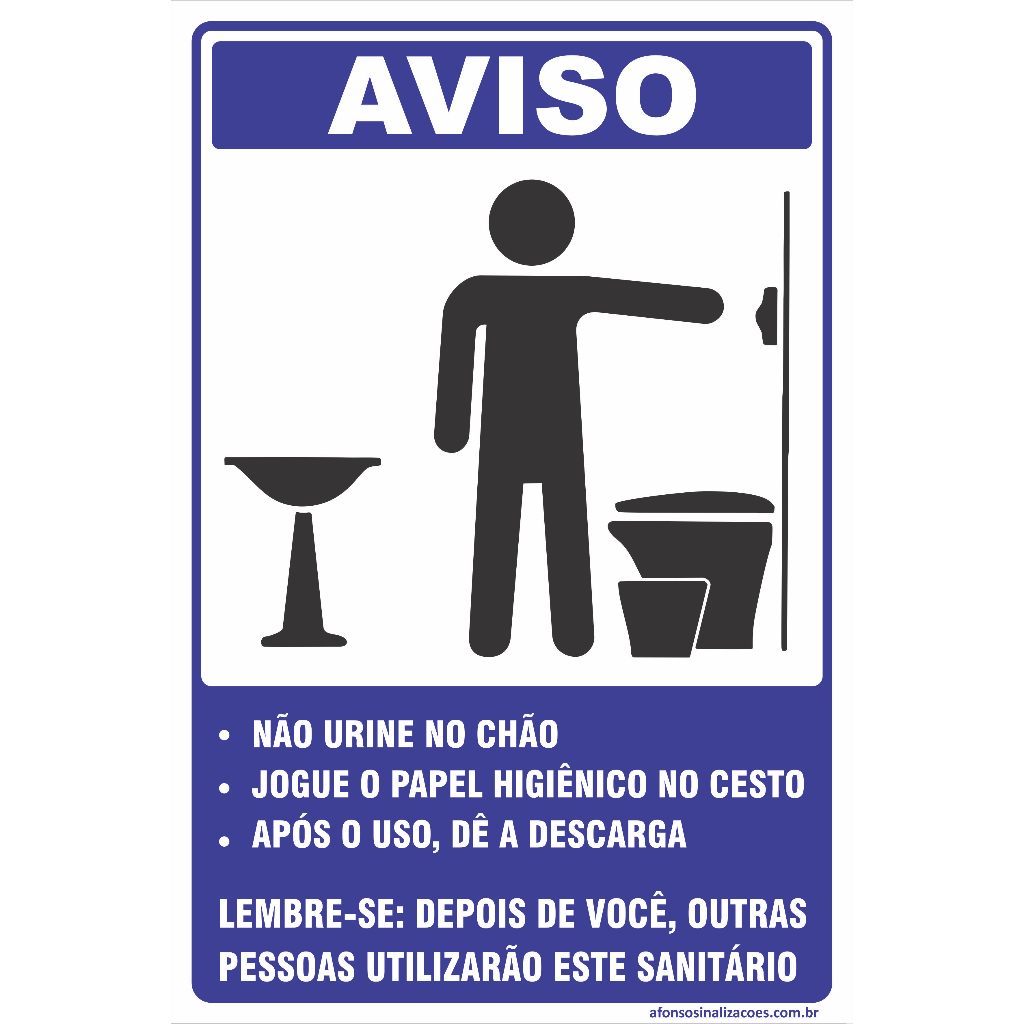 Placa De Sinalização | Não Urine No Chão | 20x30 | Shopee Brasil