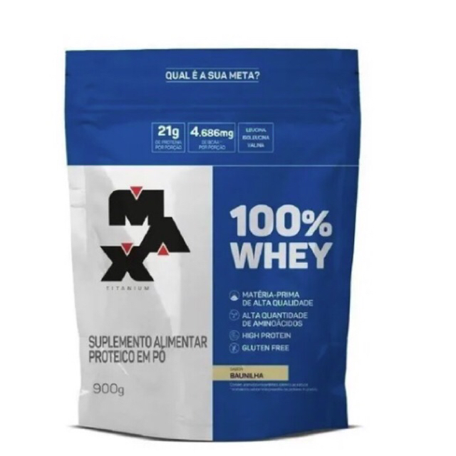 Whey 100% Concentrado – 900g – Max Titanium