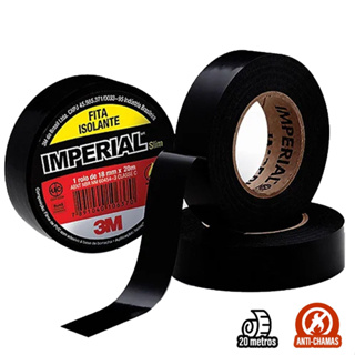 Fita Isolante Adesiva Plástica Anti Chama 18mm X 20 Metros Imperial