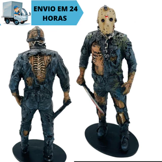 Boneco Jason Voorhees Sexta Feira 13 Filme Coleção Estatua Miniatura Resina Estatueta