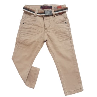 Calça Jeans Infantil Juvenil Menino Masculino Com Elastano Preta Bege 1 2 3 4 6 8 10 12 14 16