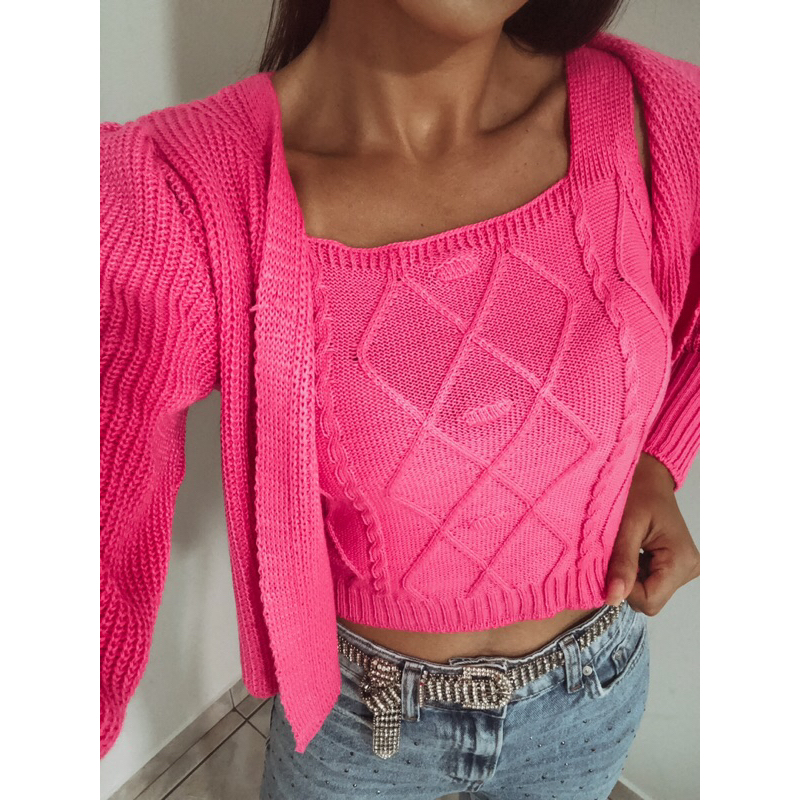 Conjunto Nayara Cropped E Calça Com Bolso - Direto da Fábrica