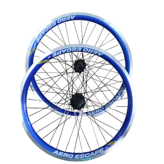 Par Rodas Aro 20 Bicicleta Vzan Aero Aluminio Mtb V-Brake Azul