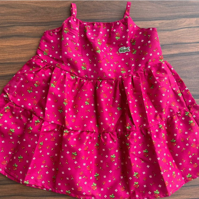 Vestido infantil Lacoste MENINA BEBÊ Veste Tamanhos 1/2/3/. Tactel Viscolycra Crepe