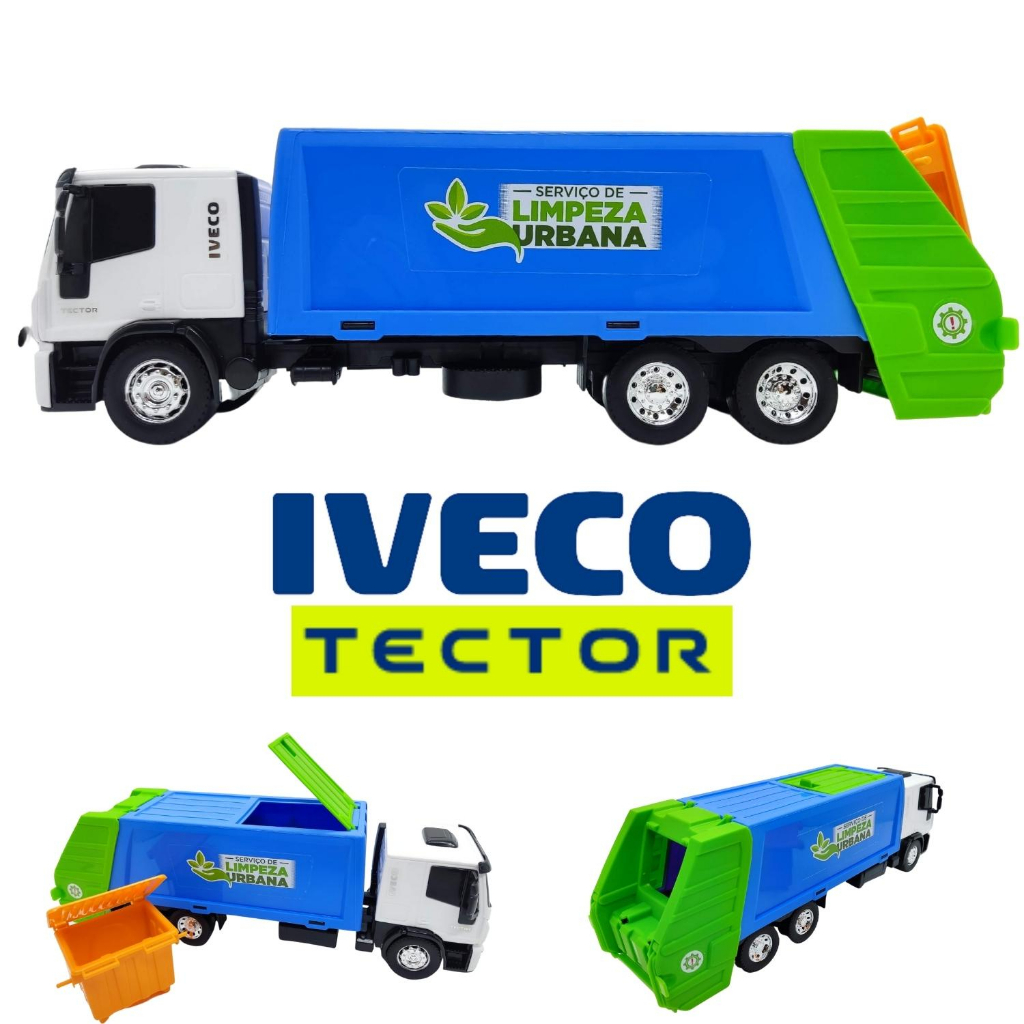 Brinquedo Caminhão Iveco Tector Coletor Limpeza Urbana