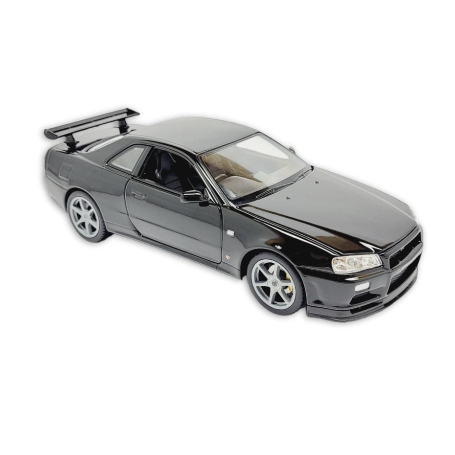 Miniatura Nissan Skyline GT-R R34 1/24 Metal Coleção Welly