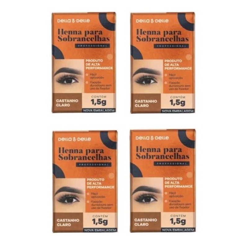 Henna Para Sobrancelhas 1,5g - Della & Delle (SELECIONE A COR) | Shopee ...