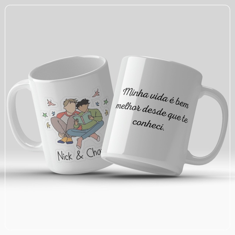 FOTAP Borsa A Tracolla In Poliestere Heart Stopper Inspire, Con Stampa Nick E Charlie, Misura 14,5x21,5 Cm, Regalo Per Fan BL