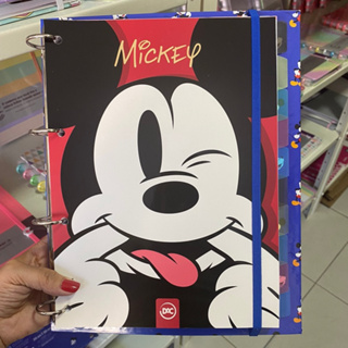 Caderno Argolado Universitário com elástico Mickey + 144 Folhas decoradas