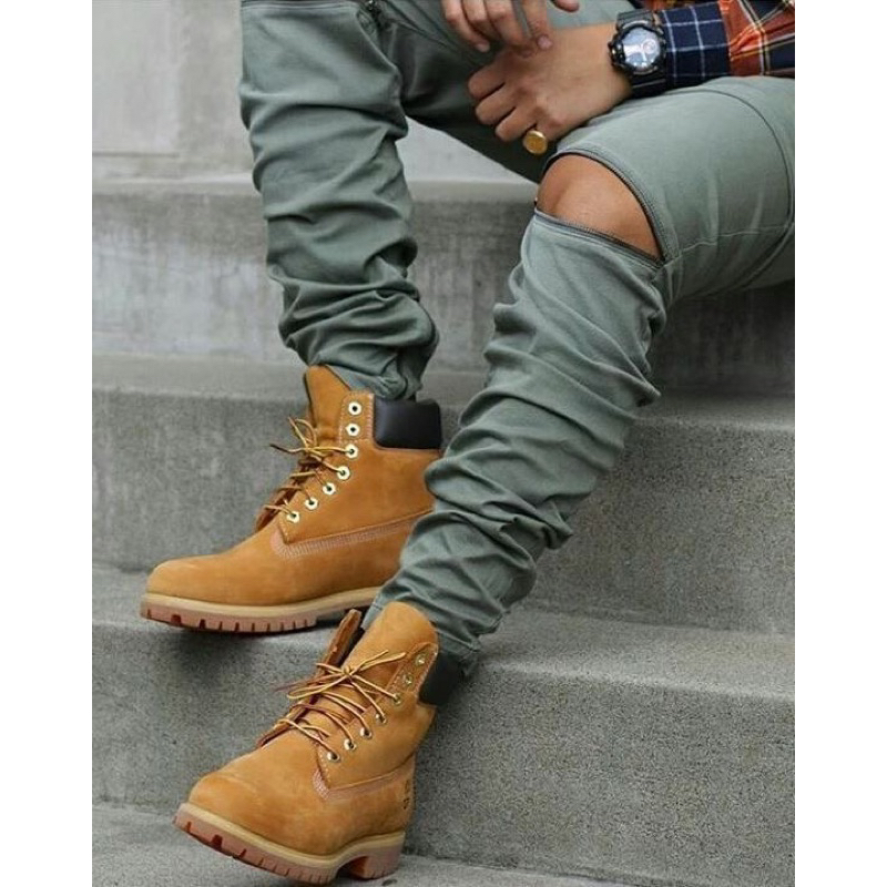 Bota timberland sale com calça jeans