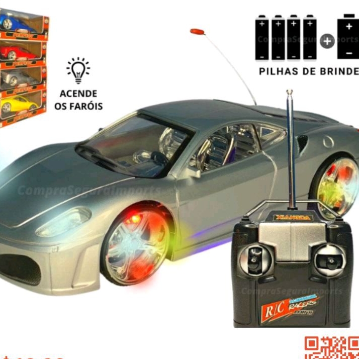 Carro de brinquedo de controle remoto para crianças, luzes elétricas,  música, carrinho de fast food, modelo