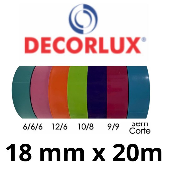 Fita Decorlux Cores Especiais Inteiras ou Cortadas 18mm x 20m