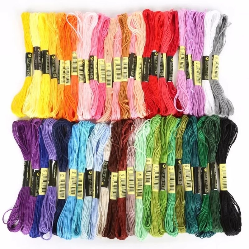 Kit 50 linhas para bordar, Meadas de ponto cruz, bordado excelente ...