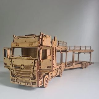 Caminhão Cavalo ou Carreta Cegonha porta Hot Wheels completa com Cavalo em MDF