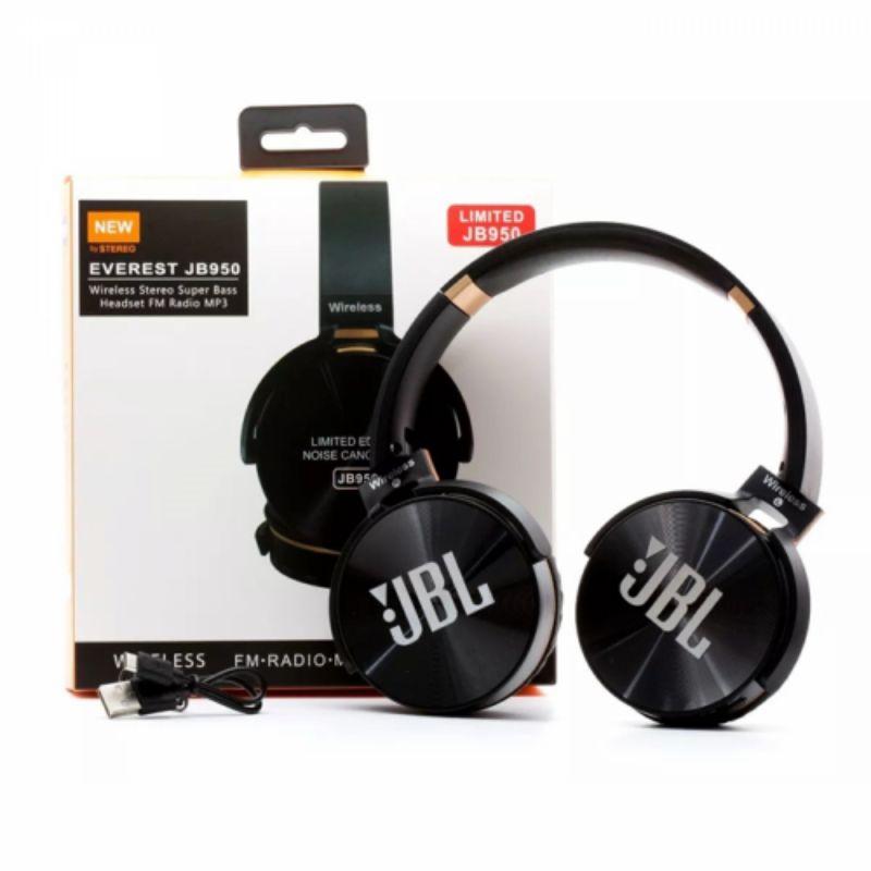 Fone De Ouvido On Ear Sem Fio Jbl Everest Jb Preto Shopee Brasil