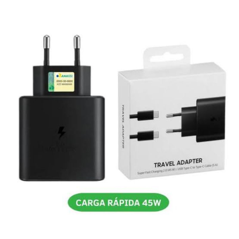 carregador Samsung turbo 45w turbo fast