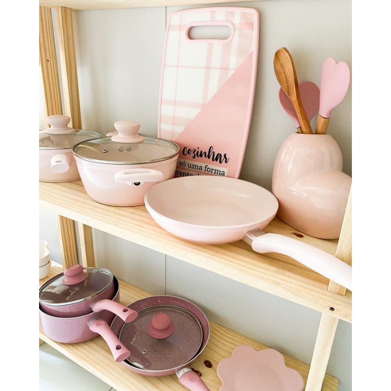 Jogo De Panelas Rosa | Shopee Brasil