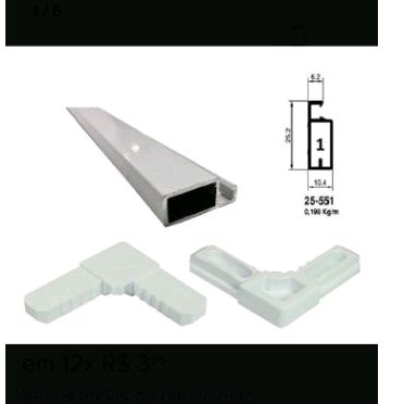 KIT COM 4 CANTONEIRA PARA TELAS MOSQUITEIRAS perfil cx003