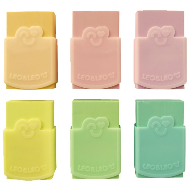 kit 6 Borracha Com Capa Plastica Tom Pastel