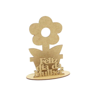 5 Lembrancinhas Dia Da Mulher Em Mdf Flor em Oferta na Shopee